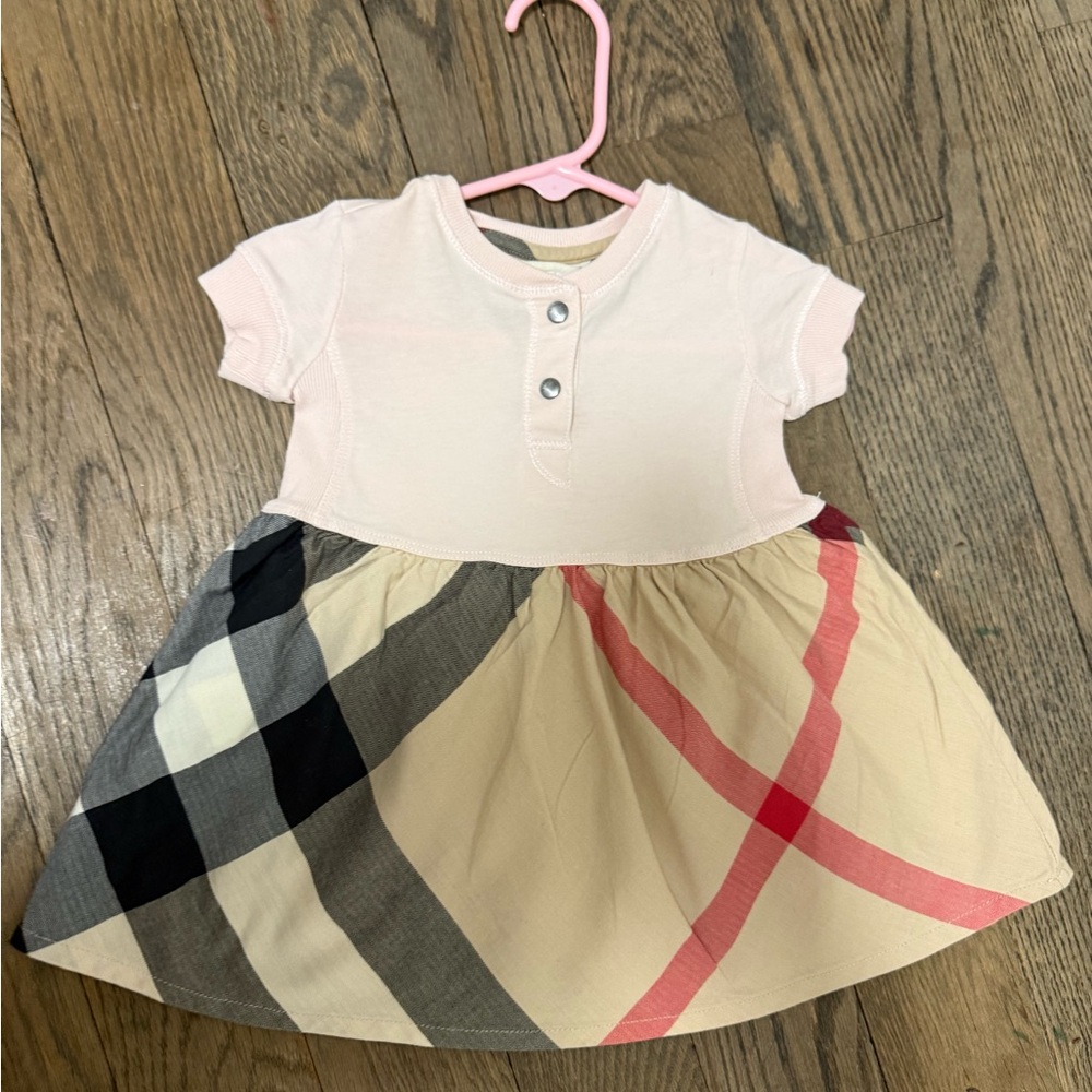 Burberry Kids Dress in Pink and Beige
